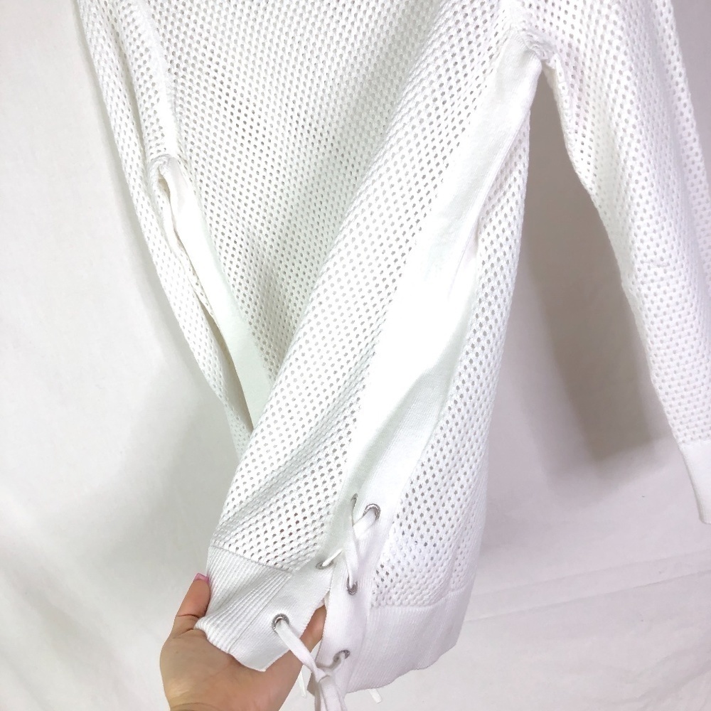 Nautica Summer Netted White Sweater - Picture 6 of 8